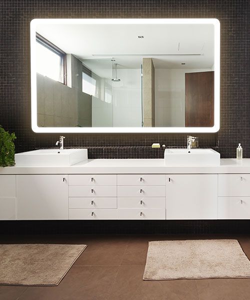 RM Living Contemporary Bathroom Interior Design Mirror by Electric Mirror